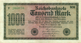 GERMANY -  1000 MARK 1922 -  Wor:P-76h.2.MM.1, Ros:R-75f.MM.1    Filigran - Vielecke - 1000 Mark