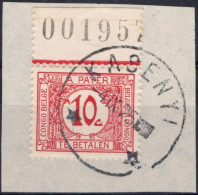 O 1925, Belgian Congo, 10c Carmine Postage Due Stamp Of The 1923 Issue With Margin Of Sheet And Sheet Inscription "00195 - Altri & Non Classificati