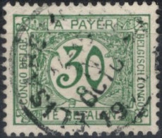 O 1923, Belgian Congo, 30c Green Postage Due Stamp Of The 1923 Issue Tied By "ELISABETHVILLE" Cachet (Heim & Keach Type  - Altri & Non Classificati