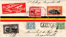 ✉ 1930, Belgian Congo, Airmail Envelope (first Flight Libenge-Leopoldville) Franked With 60c Vloors Issue And 50c And 1f - Altri & Non Classificati