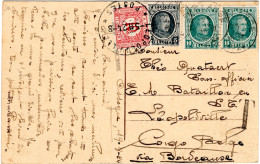 ✉ 1924, Belgium, Picture Postcard Franked At 25c, Sent From Havelange September 25, 1924 To Leopoldville In Belgian Cong - Altri & Non Classificati