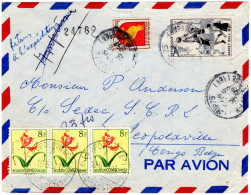 ✉ 1957, France, Airmail Envelope (reverse Flap Missing), Franked At 33fr, Sent From Paris June 13, 1957 To Leopoldville  - Altri & Non Classificati