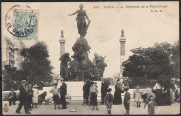 ✉ 1907, France, Picture Postcard, Franked (on View Side) With (1x) 5c (Y&T 111 - Blanc Type), Sent From Paris December 1 - Altri & Non Classificati