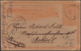 ✉ 1901, Sud-Kamerun, Congo Free State Postal Stationery Stibbe #15, Written At Ngoko (Sud-Kamerun) December 25, 1901,  C - Altri & Non Classificati