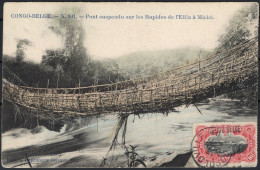 ✉ 1909, Belgian Congo, Picture Postcard Franked (on View Side) With 10c Carmine - Mols 1909 Issue (plate I4+A5) With Loc - Altri & Non Classificati