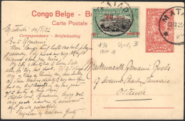 Delcampe - ✉ 1923, Postal Stationery Stibbe #43 With View 47 And Uprated With (1x) 10c On 5c Green Plate V3+E3 (position 34), Perfo - Altri & Non Classificati