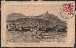 ✉ 1909, Germany, Picture Postcard, Franked (on View Side) With (1x) 10p (Y&T 84 - Germania Type), Sent From Könongswinte - Altri & Non Classificati