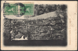 ✉ 1914, Mexico, Picture Postcard, Franked (on View Side) With Vertical Pair Of 1c (Y&T 196), Sent From Monterrey Decembe - Altri & Non Classificati