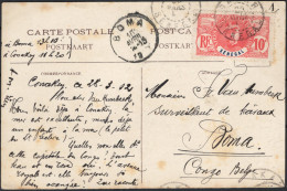 ✉ 1912, Senegal, Picture Postcard (of The Cie Belge Maritime Du Congo), Franked With 10c (Y&T 34), Sent From Dakar March - Altri & Non Classificati