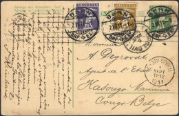 ✉ 1911, Switzerland, Postal Stationery At 5c Uprated With 2c And 3c, Sent From Bern July 2, 1911 To Kasongo / Belgian Co - Altri & Non Classificati