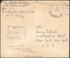 ✉ 1942, US Army In Belgian Congo, Postage Free Envelope, Written By A US Soldier Of The 23rd Station Hospital - APO 663  - Altri & Non Classificati