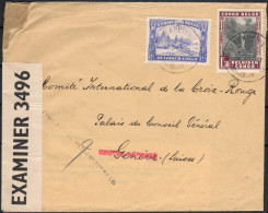 ✉ 1942, Belgian Congo, Surface Mail Envelope Franked With (1x) 2fr - Natives Issue And (1x) 1,50fr - National Parks Issu - Altri & Non Classificati