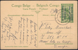 ✉ 1918, Military Mail, Ruanda Urundi Postal Stationery Stibbe #11 With View 6, Overprinted EAAOB, Datelined "Niemba 28/4 - Autres & Non Classés