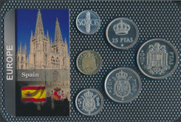 Spanien 1975 Stgl./unzirkuliert Kursmünzen 1975 50 Centimos Bis 100 Pesetas (10678731 - Ongebruikte Sets & Proefsets