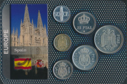 Spanien 1975 Stgl./unzirkuliert Kursmünzen 1975 50 Centimos Bis 100 Pesetas (10678733 - Ongebruikte Sets & Proefsets