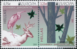 Greece 2617A-2618A Couple (complete Issue) Unmounted Mint / Never Hinged 2011 Europe - The Forest - Unused Stamps