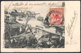 ✉ 1910, Sudan, Picture Postcard Franked (on View Side) With (1x) 4m Vermilion And Brown - Camel Postman Issue (S.G. 22), - Sudan (...-1951)