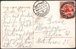 ✉ 1912, Sudan, Picture Postcard Franked With (1x) 4m Vermilion And Brown - Camel Postman Issue (S.G. 22), Sent From Khar - Sudan (...-1951)