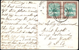 ✉ 1914, Sudan, Picture Postcard Franked With (2x) 2m Green And Brown - Camel Postman Issue (S.G. 19), Sent From Halfa Ma - Sudan (...-1951)