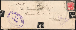 ✉ 1917, Sudan, Printed Matter Of The Ministry Of Public Works - Administrative Service, Form About A Telegram (copy), Fr - Sudan (...-1951)