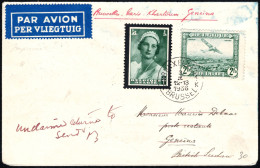 ✉ 1936, Belgium To Sudan, Airmail First Flight Envelope, Bruxelles-Paris-Khartoum-Geneïa, Franked With Belgian Stamps 35 - Sudan (...-1951)