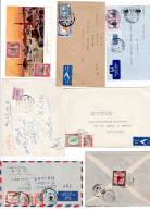 ✉ 1907-1973, Sudan, Group Of 7 Postal History Items, With Various Franking, Some By Airmail, Destinations England, USA,  - Sudan (...-1951)