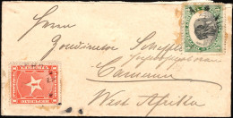 ✉ 1896, Liberia, Envelope Franked With 1c Red And 4c Green And Black (Y&T 26 And 28), Sent From Monrovia In December 189 - Liberia