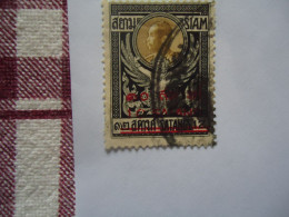 SIAM THAILAND USED  STAMPS KINGS OVERPRINT  WITH  POSTMARK - Siam