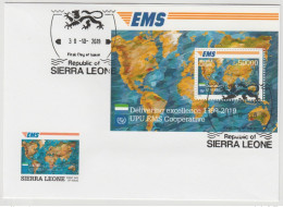 Sierra Leone 2019 Mi. ? FDC Souvenir Sheet Joint Issue 20e Anniversaire EMS 20 Years Emission Commune E.M.S. UPU - Emissions Communes