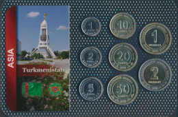Turkmenistan Stgl./unzirkuliert Kursmünzen Stgl./unzirkuliert Ab 2009 1 Tenge Bis 2 Manat (10678663 - Turkmenistan