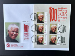 Siamesische Gemeinschaftsausgabe FDC 2018 PAN African Postal Union Nelson Mandela Madiba 100 Years Djibouti - Emissions Communes