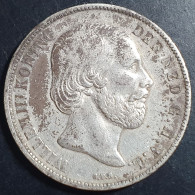 Netherlands 1 Gulden Willem William III 1865 VF No Hole - 1849-1890 : Willem III