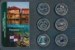Panama 2016 Stgl./unzirkuliert Kursmünzen 2016 6x 1/4 Balboas (10678867 - Panama