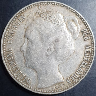 Netherlands 1 Gulden Wilhelmina Crown 1905 XF Scarce Date - 1 Gulden