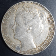 Netherlands 1 Gulden Wilhelmina Crown 1909 XF Sharp Detail - 1 Gulden