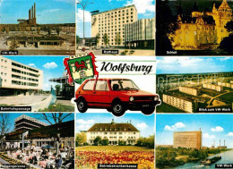 Wolfsburg VW Werk Industrie Bahnhofspassage Fussgaengerzone Rathaus Betriebskran - Wolfsburg