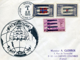 N°402, BATEAU BURTON ISLAND, ANTARCTIQUE, OPERATION DEEP FREEZE, USA, 1975 - Polar Ships & Icebreakers