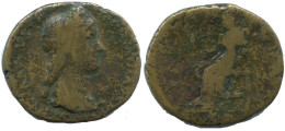 SABINA Æ SESTERTIUS AVGVSTA Vesta Seated 9.9g/22mm #ANT2555.27.E.A - Province
