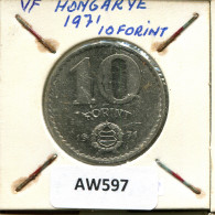 10 FORINT 1971 SIEBENBÜRGEN HUNGARY Münze #AW597.D.A - Ungheria