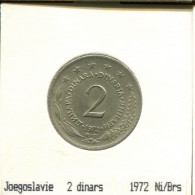 2 DINARA 1972 JUGOSLAWIEN YUGOSLAVIA Münze #AS608.D.A - Jugoslavia