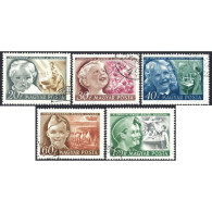 1950, Hungary, 20f-1.70Ft, Michel #1101-#1105, Raster Grid, Wmk, P12:12½, Used - Oblitérés