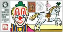 113 Carte Officielle Exposition Internationale Exhibition Danmark 1994 FDC Cirque Zirkus Circus Clown Horse Pferd Cheval - Circus