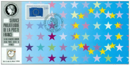 116 Carte Officielle Exposition Internationale Exhibition Essen 1994 FDC European Parlament Parlement Européen Europarat - Stamps