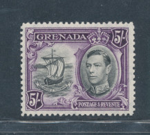 1938-50 Grenada, Stanley Gibbons N. 162, 5 Scellini Black Violet - MNH** - Altri & Non Classificati