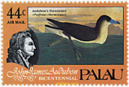 349347 MNH PALAU 1985 BICENTENARIO DEL NACIMIENTO DEL ORNITOLOGO J.J. AUDUBON - Palau