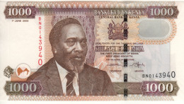 KENYA   1'000 Shilings   P51a  Dated 1.6.2005   President Mzee Jomo Kenyatta + Elephants  At Back   UNC - Kenya