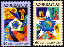Aserbaidschan Mi.Nr. 638-39A Europa 2006, Integration (2 Werte) - Azerbaïdjan