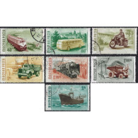1955, Hungary, 40f-2Ft, Michel #1453-#1459, Raster Grid, Wmk, P15, Used - Oblitérés