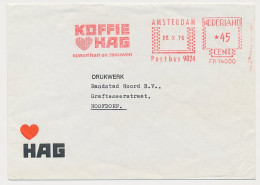 Meter Cover Netherlands 1976 Coffee - Hag - Amsterdam - Autres & Non Classés