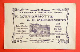 Buvard PAPIERS & SACS En GROS, A. Lair-Lamotte & P. MUSSIGMANN - Altri & Non Classificati